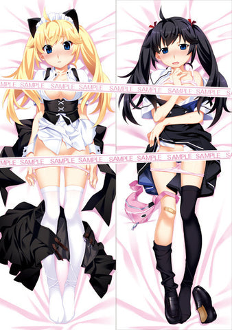 Grisaia no Meikyuu - Matsushima Michiru - Dakimakura Cover - nekomimi maid/kurokami ver. (FrontWing)