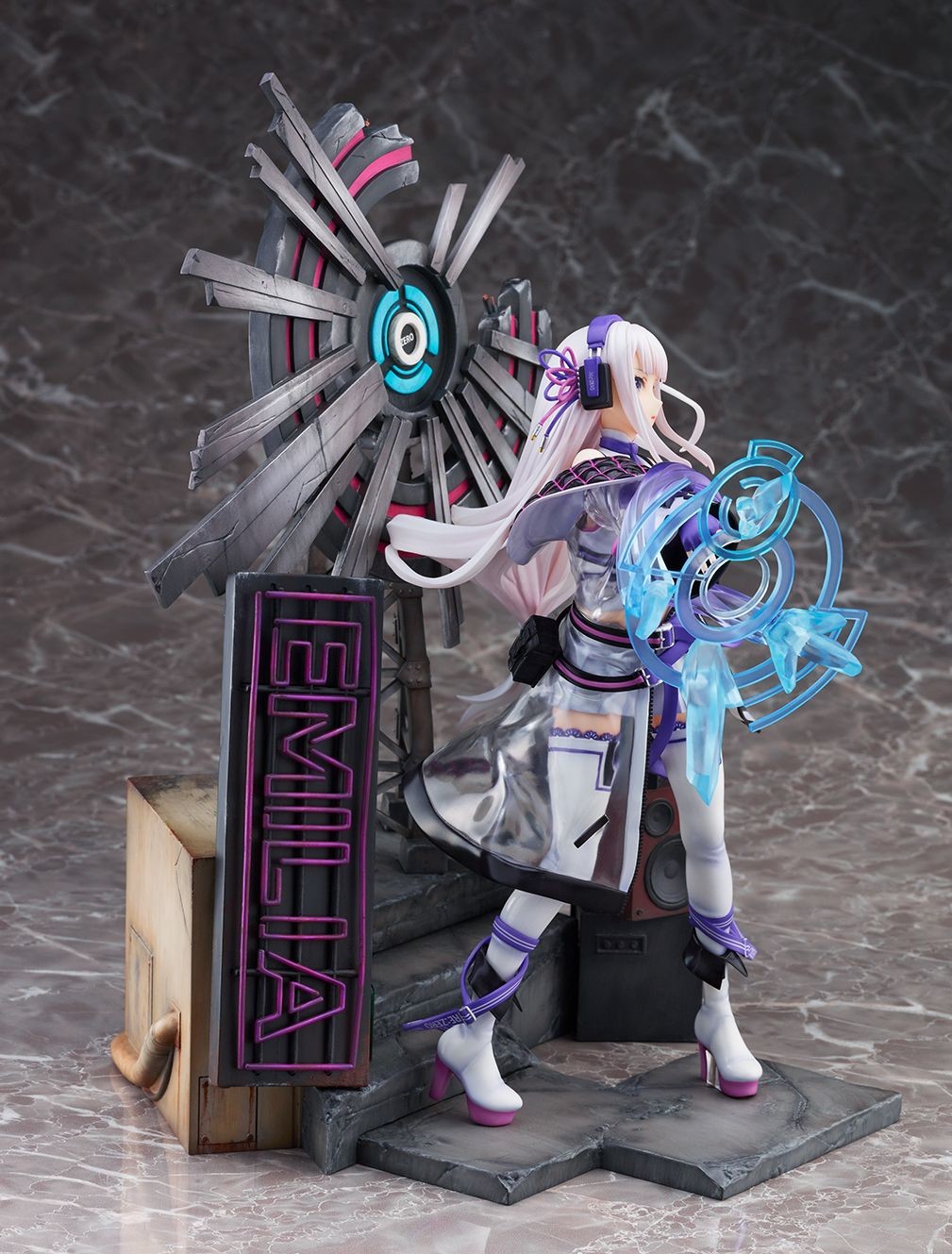 Re:Zero kara Hajimeru Isekai Seikatsu - Emilia - Shibuya Scramble Figure -  1/7 - Neon City Ver. (Alpha Satellite, eStream)