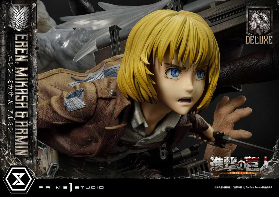 Shingeki no Kyojin - Armin Arlert - Eren Yeager - Mikasa Ackerman - Ultimate Premium Masterline UPMAOT-01DX - 1/4 - DX Version (Prime 1 Studio)