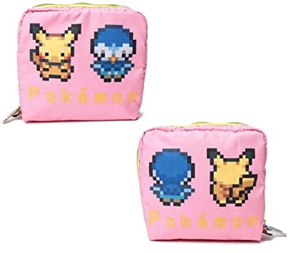 Pokémon - Square Cosmetic Pouch - Pink (Pokémon Center, LeSportsac)