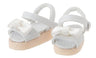 Doll Clothes - Picconeemo Costume - Ribbon Strap Sandals - 1/12 - White (Azone)