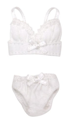 Doll Clothes - Picconeemo Costume - Ribbon Brassiere & Shorts Set - 1/12 - White (Azone)