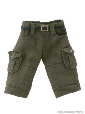 Doll Clothes - Picconeemo Costume - Half Cargo Pants - 1/12 - Khaki (Azone)