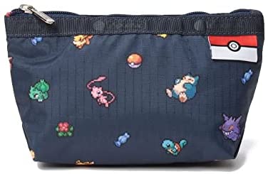 Pokémon - Small Sloan Cosmetic Pouch - Pokemon and Flowers (Pokémon Center, LeSportsac)