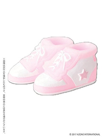 Doll Clothes - Picconeemo Costume - Soft Vinyl High Cut Sneakers - 1/12 - Pink x White (Azone)