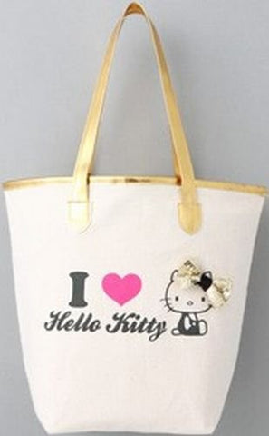 Sanrio Hello Kitty 35th Anniversary Book W/Gold Logo Tote Bag