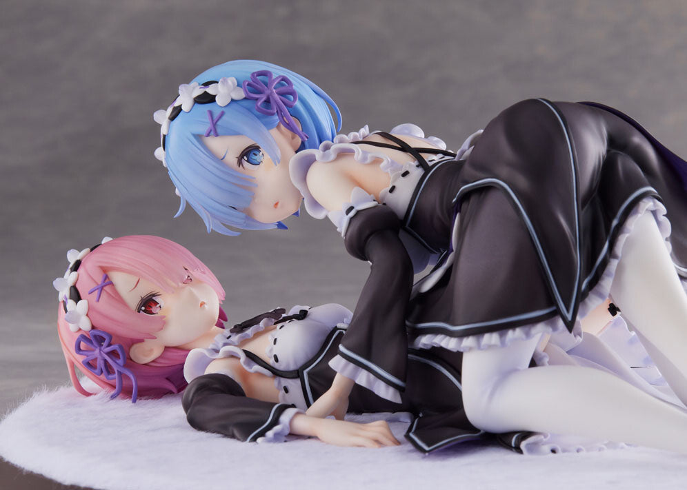 FuRyu Yumekawa Maid Rem & Ram セット TENITOL TENITOL Yumekawa Maid Rem & Ram Figure Set w/Bonus