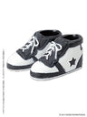 Doll Clothes - Picconeemo Costume - Soft Vinyl High Cut Sneakers - 1/12 - Black x White (Azone)