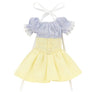 Doll Clothes - Picconeemo Costume - Off-shoulder Sunny One-piece - 1/12 - Sax Stripes x Cream (Azone)