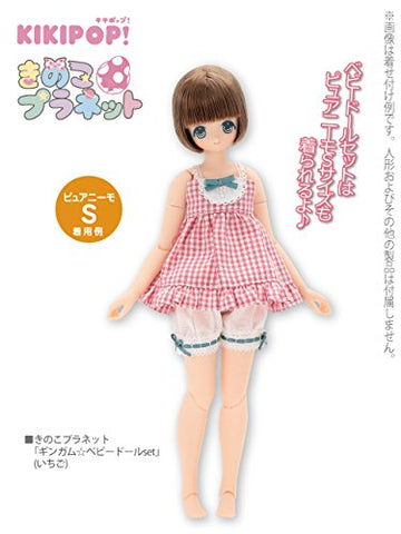 Doll Clothes - KIKIPOP! - Kinoko Planet - Gingham☆Baby Doll Set - Strawberry (Azone)
