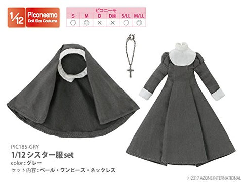 Picconeemo Costume - Nun's Habit Set - 1/12 - Gray (Azone)