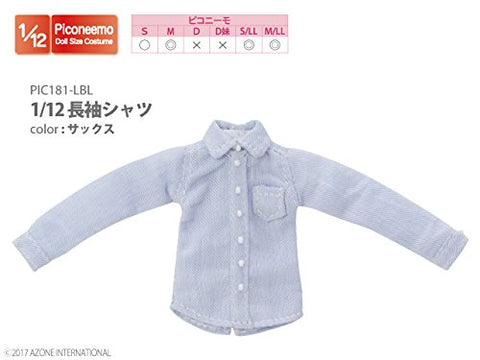 Doll Clothes - Picconeemo Costume - Long Sleeve Shirt - 1/12 - Sax (Azone)