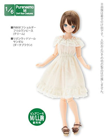 PureNeemo S Size Costume - Pureneemo Original Costume - Doll Clothes - Off Shoulder Frill One-piece - 1/6 - Cream (Azone)