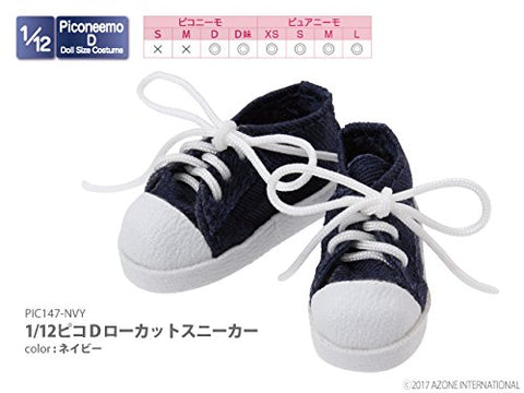 Doll Clothes - Picconeemo Costume - Low-cut Sneaker - 1/12 - Navy (Azone)
