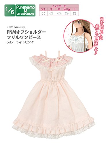Doll Clothes - Pureneemo Original Costume - PureNeemo S Size Costume - Off Shoulder Frill One-piece - 1/6 - Light Pink (Azone)