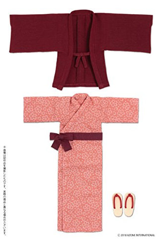 Picconeemo Costume - Doll Clothes - Onsen Yukata Set - 1/12 - Dark Red (Azone)
