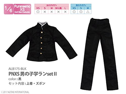 Doll Clothes - Pureneemo Original Costume - PureNeemo XS Size Costume - Boys School Uniform Set II - 1/6 - Black (Azone)