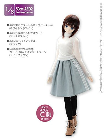 Doll Clothes - 50cm Collection - Otome no Warm Skirt  - 1/3 - Sax Blue (Azone)