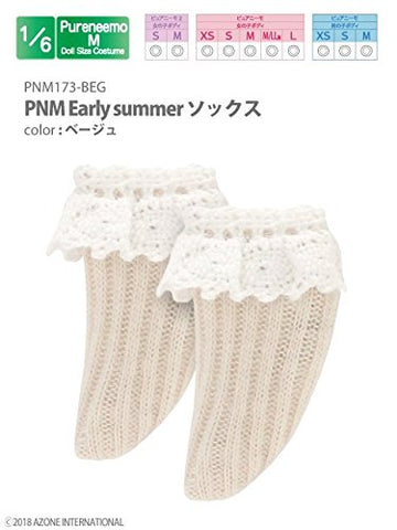 Doll Clothes - PureNeemo M Size Costume - Early Summer Socks - 1/6 - Beige (Azone)