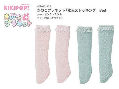 Doll Clothes - KIKIPOP! - Kinoko Planet - Polka Dot Stockings B Set - Pink Mint (Azone)