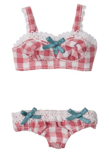 Doll Clothes - KIKIPOP! - Kinoko Planet - Gingham☆Bra & Shorts Set - Strawberry (Azone)