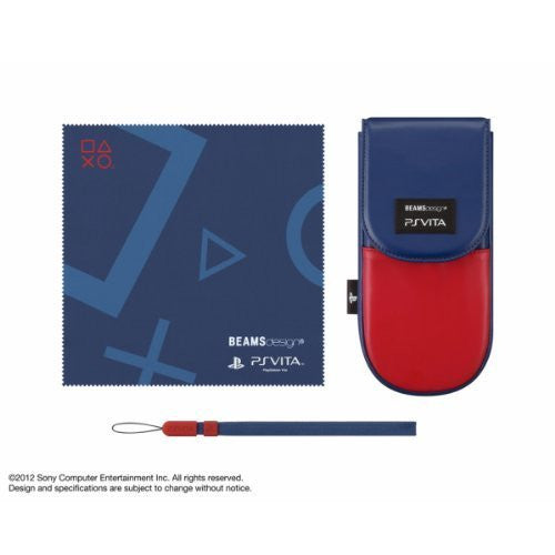 BEAMSdesign PS Vita Pouch Clothing & Pouch Set (Red & Dark Blue)