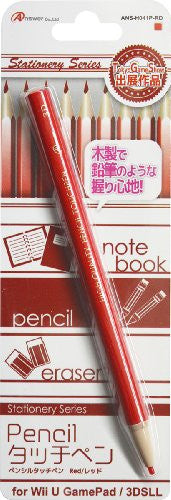 Pencil Touch Pen for 3DS/Wii U Gamepad (Red)