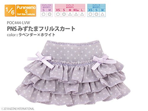 Doll Clothes - Pureneemo Original Costume - PureNeemo S Size Costume - Polka Dot Frill Skirt - 1/6 - Lavender x White (Azone)