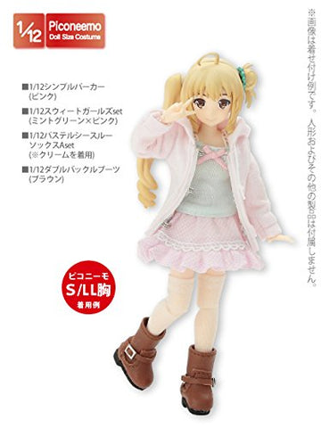 Doll Clothes - Picconeemo Costume - Simple Parka - 1/12 - Pink (Azone)