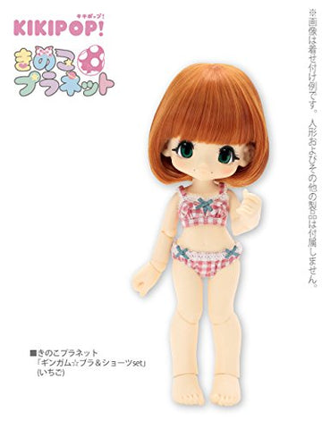 Doll Clothes - KIKIPOP! - Kinoko Planet - Gingham☆Bra & Shorts Set - Strawberry (Azone)