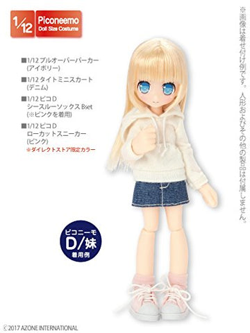 Doll Clothes - Picconeemo Costume - Fake Layered Sweater - 1/12 - White (Azone)