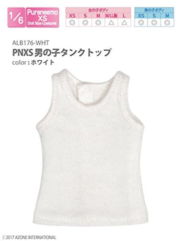 Doll Clothes - Pureneemo Original Costume - PureNeemo XS Size Costume - Boys Tank Top - 1/6 - White (Azone)