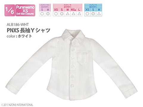 Doll Clothes - Pureneemo Original Costume - PureNeemo XS Size Costume - Long Sleeve Dress Shirt - 1/6 - White (Azone)