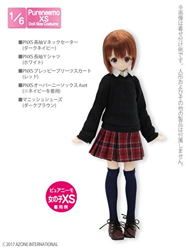 Doll Clothes - Pureneemo Original Costume - PureNeemo XS Size Costume - Long Sleeve Dress Shirt - 1/6 - Black (Azone)