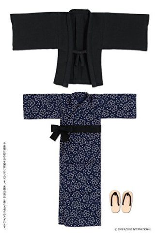 Doll Clothes - Picconeemo Costume - Onsen Yukata Set - 1/12 - Dark Navy (Azone)