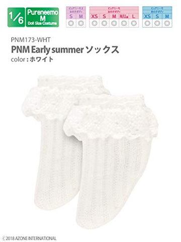 Doll Clothes - PureNeemo M Size Costume - Early Summer Socks - 1/6 - White (Azone)