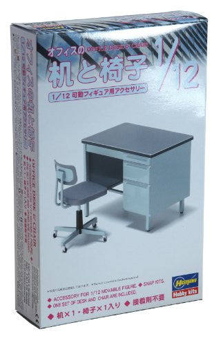 1/12 Posable Figure Accessory - FA03 - Office Desk and Chair - 1/12 (Hasegawa)