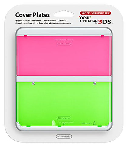 New Nintendo 3DS Cover Plates No.022 (Clear Pink & Green)