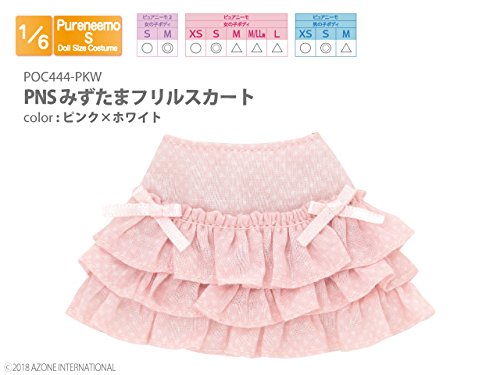 Doll Clothes - Pureneemo Original Costume - PureNeemo S Size Costume - Polka Dot Frill Skirt - 1/6 - Pink x White (Azone)