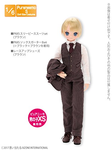 Doll Clothes - Pureneemo Original Costume - PureNeemo XS Size Costume - Three Pieces Suits Set - 1/6 - Brown (Azone)