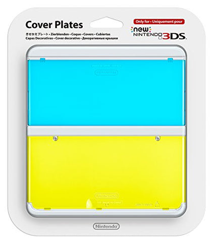 New Nintendo 3DS Cover Plates No.021 (Clear Blue & Yellow)