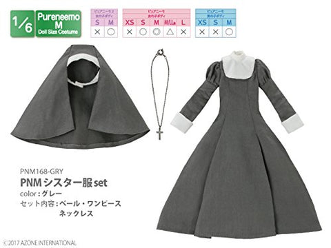 PureNeemo M Size Costume - Pureneemo Original Costume - Nun's Habit Set II - Gray (Azone)