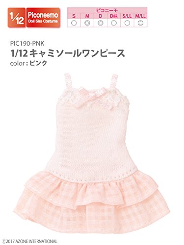 Doll Clothes - Picconeemo Costume - Camisole Dress - 1/12 - Pink (Azone)
