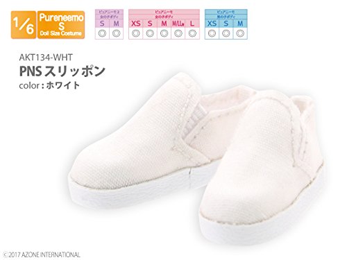 Doll Clothes - Pureneemo Original Costume - PureNeemo S Size Costume - Slip-on Shoes - 1/6 - White (Azone)　