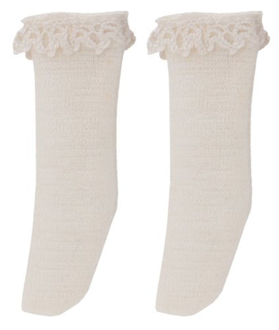 Doll Clothes - Picconeemo Costume - Cotton Lace Socks - 1/12 - Cream (Azone)