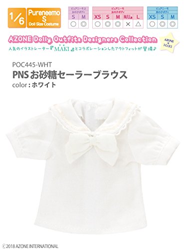 Doll Clothes - Pureneemo Original Costume - PureNeemo S Size Costume - Osatou Sailor Blouse - 1/6 - White (Azone)