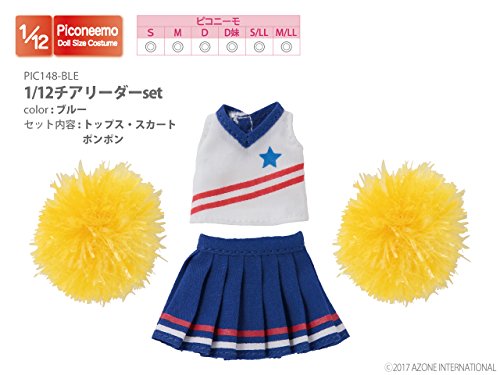 Doll Clothes - Picconeemo Costume - Cheerleader Set - 1/12 - Blue (Azone)