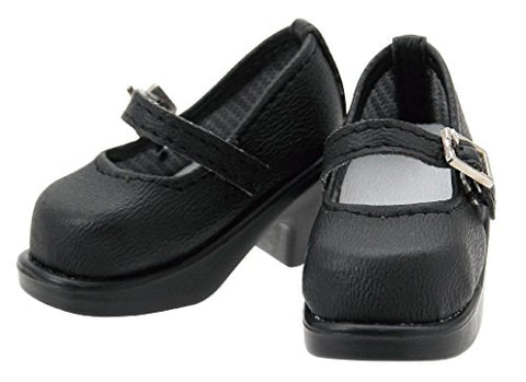 Doll Clothes - KIKIPOP! - Kinoko Planet - Thick Sole Strap Shoes - Black (Azone)