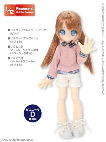 Doll Clothes - Picconeemo Costume - Fake Layered Sweater - 1/12 - Pink (Azone)