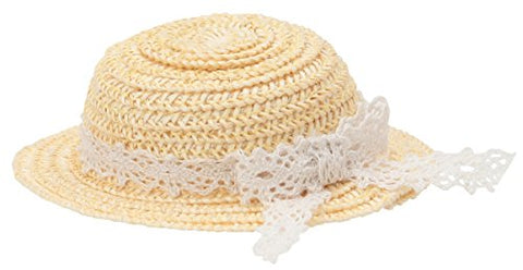 Doll Clothes - Picconeemo Costume - Lace Ribbon Straw Hat - 1/12 - Ivory (Azone)